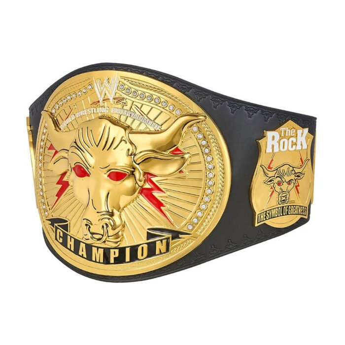 WWE Championship Title Belt The Rock Brahma Bull WWE World Heavy Championship - Image 1