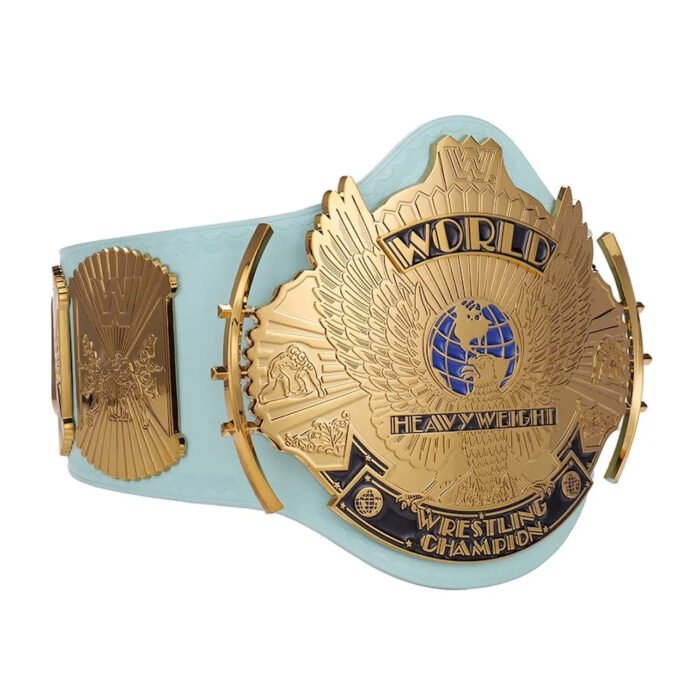 Light Blue WWE Winged Eagle Championship Replica Title Belt - Image 3