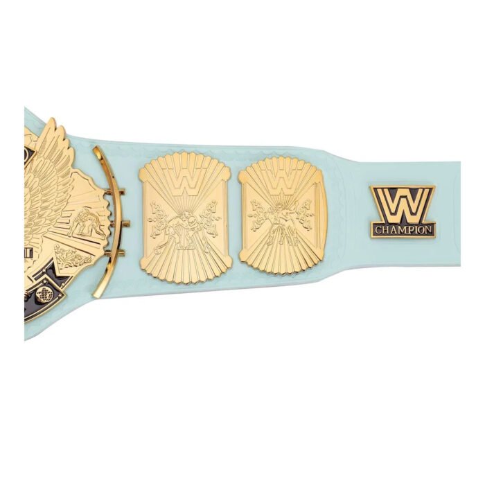 Light Blue WWE Winged Eagle Championship Replica Title Belt - Image 5